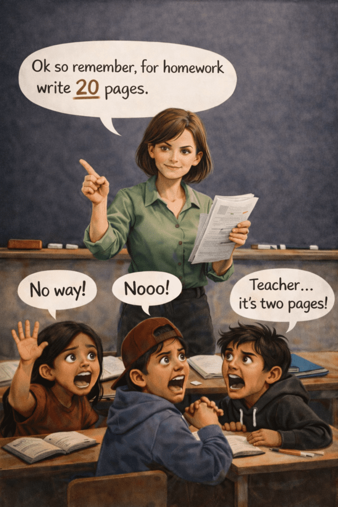 an ESL teacher uses delibrate mistakes to check the students comprehension